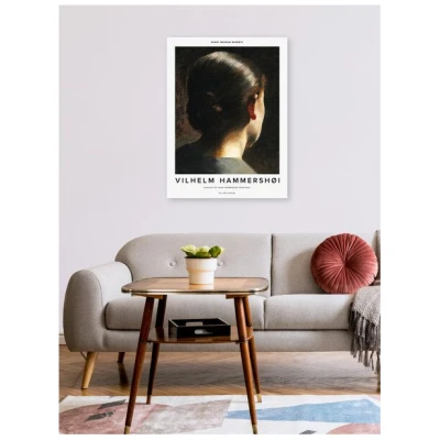 Photocircle Poster / Leinwandbild - Vilhelm Hammersh⌀i: Porträt von Anna Hammersh⌀i von hinten