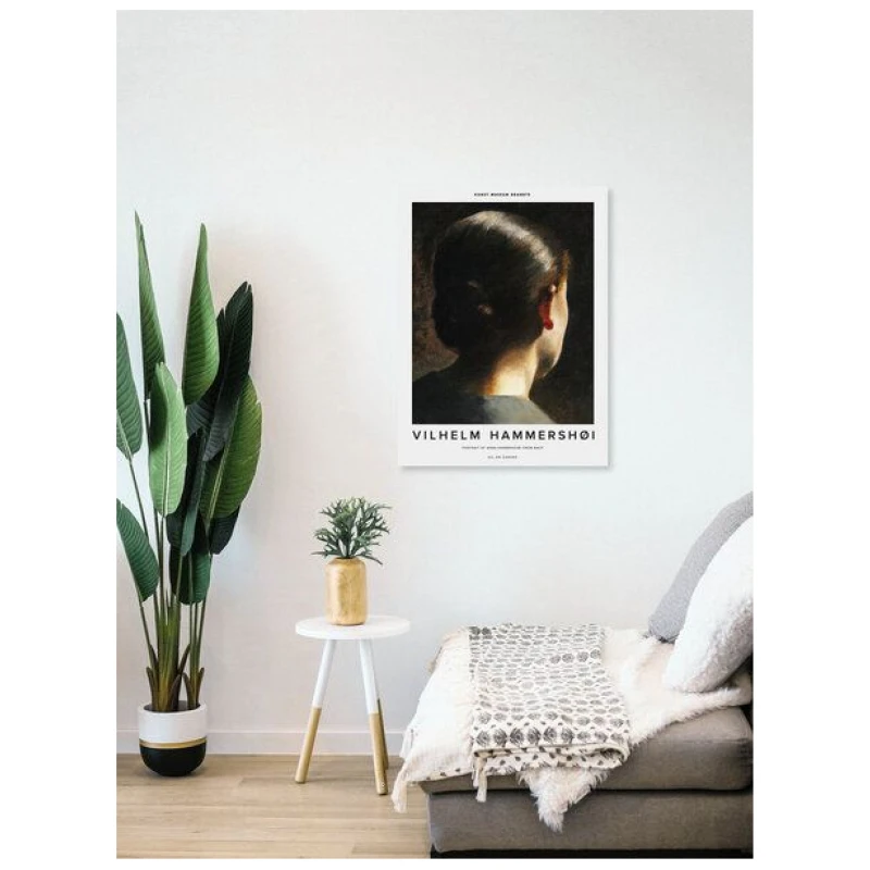 Photocircle Poster / Leinwandbild - Vilhelm Hammersh⌀i: Porträt von Anna Hammersh⌀i von hinten