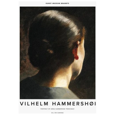 Photocircle Poster / Leinwandbild - Vilhelm Hammersh⌀i: Porträt von Anna Hammersh⌀i von hinten