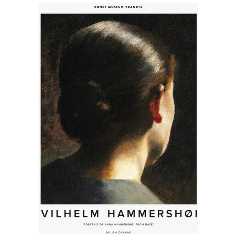 Photocircle Poster / Leinwandbild - Vilhelm Hammersh⌀i: Porträt von Anna Hammersh⌀i von hinten