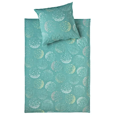 Renforcé-Bettwäsche "Bergsee" aus reiner Bio-Baumwolle, 2-tlg, bergsee 80 x 80 + 155 x 220 cm