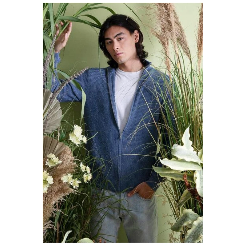 Rifò - Circular Fashion Made in Italy Cardigan aus recyceltem Denim - Duccio