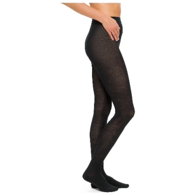 Strumpfhose aus Bio-Wolle mit Bio-Baumwolle, onyx 38/40