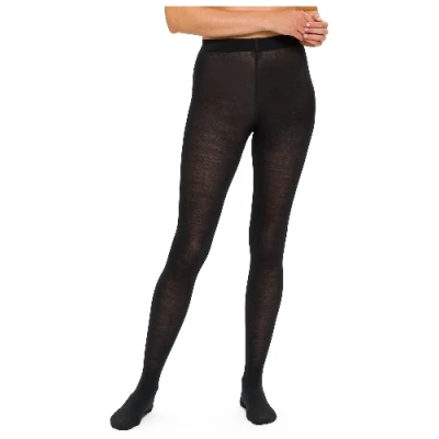 Strumpfhose aus Bio-Wolle mit Bio-Baumwolle, onyx 38/40