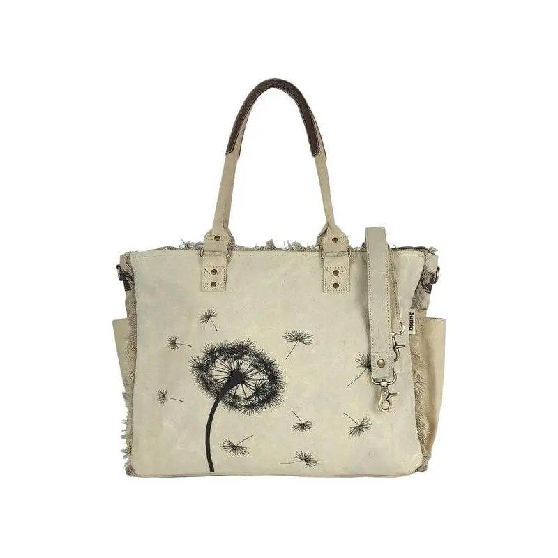 Sunsa Vintage Tasche XXL Handtasche Beige Shopper Canvas Weekender Bag Badetasche