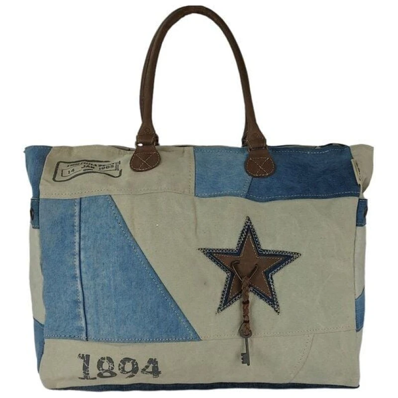 Sunsa XXL Handtasche Jeans Tasche große Shopper Vintage Schultertasche Badetasche