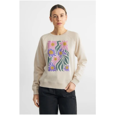 Sweatshirt Ystad Daisy Block Off White