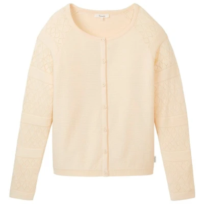 Tranquillo - Women's Ajour Strickjacke - Fleecejacke Gr M beige