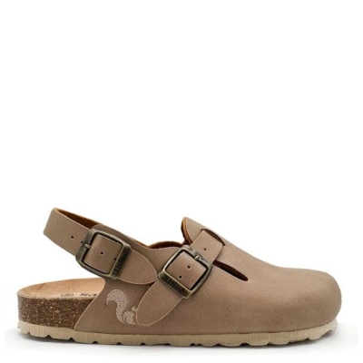 Vegane thies ® Eco Bio Backstrap Clogs aus rec. PET mit Kork-Tieffussbett