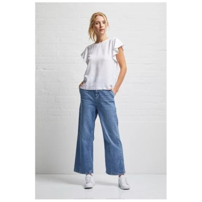 Wunderwerk Damen Bluse aus Lyocell (TENCEL) "Volant blouse 1/2 TENCEL"