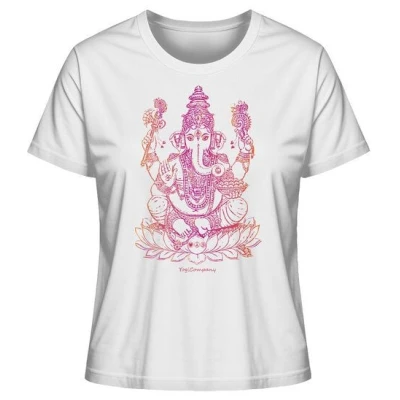 YogiCompany Ganesha berry-orange - Yoga T-Shirt Frauen