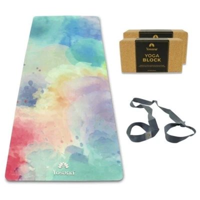 Yosana Yogamatte Naturkautschuk Aktionsset (4-Teilig)