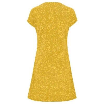 æbletræ BIO Kleid - Kurzarm - senfgelb - weiße Pünktchen (Frühling/Sommer 2025)