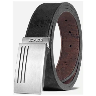 corkor Kork Gürtel 3,5cm Wendbar 286 Schwarz/Braun