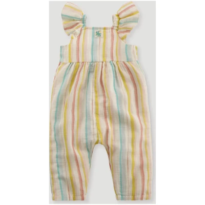 hessnatur Baby Musselin Strampler aus Bio-Baumwolle - blau - Größe 62/68