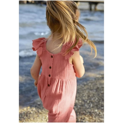hessnatur Baby Musselin Strampler aus Bio-Baumwolle - rosa - Größe 62/68