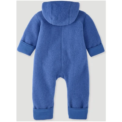hessnatur Baby Wollfleece Overall Regular aus Bio-Merinowolle - blau - Größe 62/68