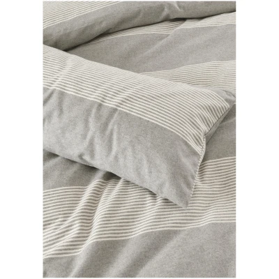hessnatur Biber Bettwäsche-Set Seon aus Bio-Baumwolle - grau - Größe 240x220 / 2x40x80 cm