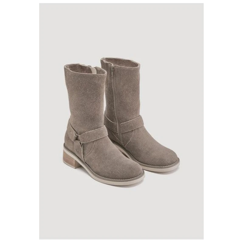 hessnatur Biker Boots aus chromfrei gegerbtem Velours-Leder