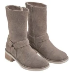 hessnatur Biker Boots aus chromfrei gegerbtem Velours-Leder