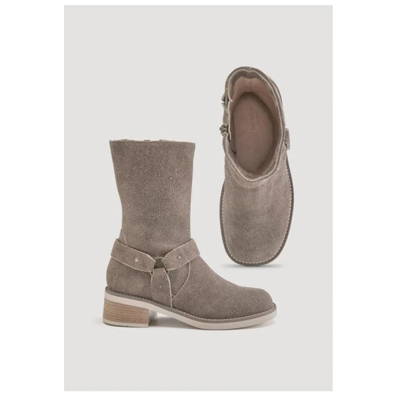 hessnatur Biker Boots aus chromfrei gegerbtem Velours-Leder