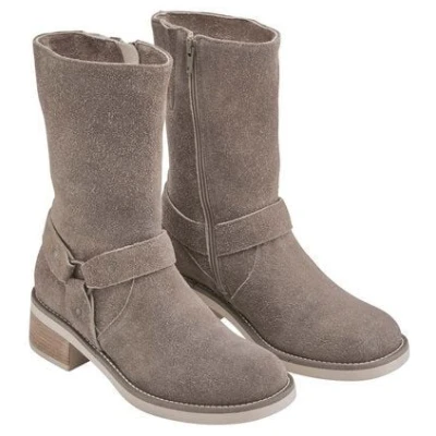 hessnatur Biker Boots aus chromfrei gegerbtem Velours-Leder