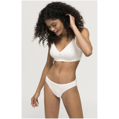 hessnatur Damen Comfort BH bügellos COTTON FEEL aus Bio-Baumwolle - weiß - Größe 75A