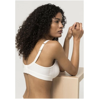hessnatur Damen Comfort BH bügellos COTTON FEEL aus Bio-Baumwolle - weiß - Größe 75A