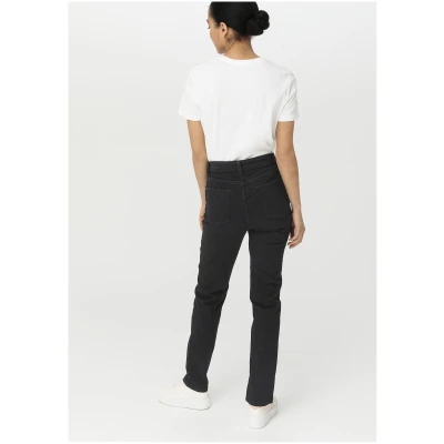 hessnatur Damen Coreva™ Jeans LINN High Rise Slim aus Bio-Denim - schwarz - Größe 26/30