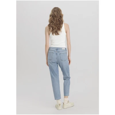hessnatur Damen Jeans BEA High Rise Straight aus Bio-Denim - blau - Größe 29/29