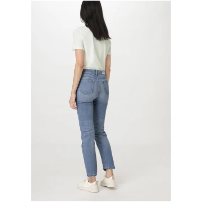 hessnatur Damen Jeans BEA High Rise Straight aus Bio-Denim - blau - Größe 30/30