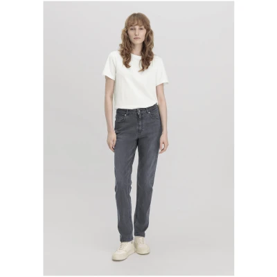hessnatur Damen Jeans HANNA High Rise Mom aus Bio-Denim - schwarz - Größe 28/30