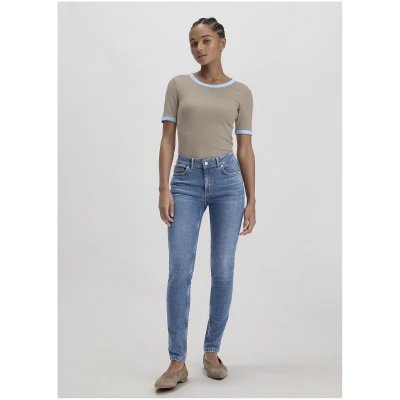 hessnatur Damen Jeans LINA Mid Rise Skinny aus Bio-Denim - blau - Größe 25/30