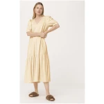 hessnatur Damen Jerseykleid aus Bio-Baumwolle - gelb - Größe 36