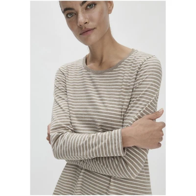 hessnatur Damen Nachthemd Relaxed PURE COTTON aus Bio-Baumwolle - beige - Größe 36