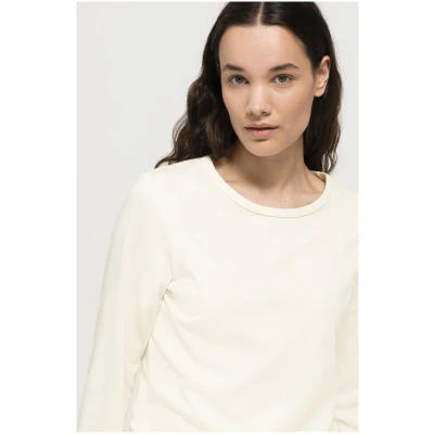 hessnatur Damen Pyjama Regular "Pure Nature" aus Bio-Baumwolle - natur - Größe 38