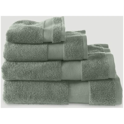 hessnatur Frottier Handtuch aus Bio-Baumwolle - grün - Größe 50x100 cm