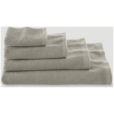 hessnatur Frottier-Handtuch mit Struktur aus Bio-Baumwolle - beige - Größe 50x100 cm