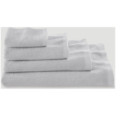 hessnatur Frottier-Handtuch mit Struktur aus Bio-Baumwolle - grau - Größe 50x100 cm