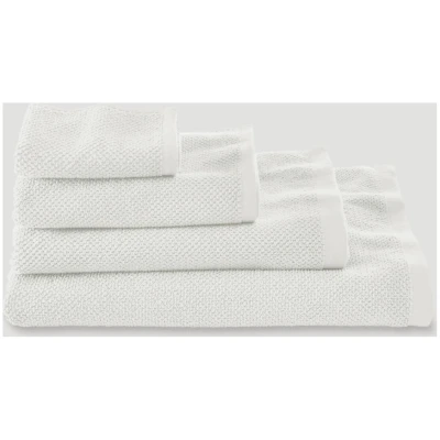 hessnatur Frottier-Handtuch mit Struktur aus Bio-Baumwolle - weiß - Größe 30x50 cm