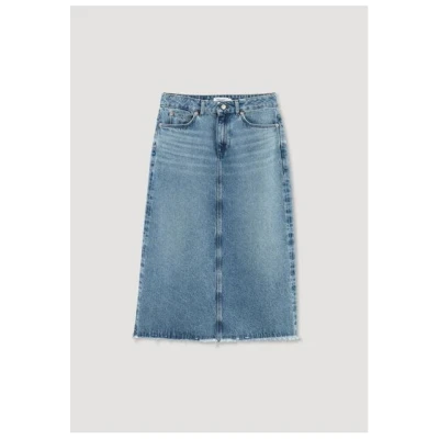 hessnatur Jeans Rock Midi Regular aus reinem Bio-Denim