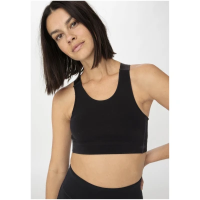 hessnatur Loungewear Bustier Fitted ACTIVE LIGHT aus Bio-Baumwolle - schwarz - Größe 34