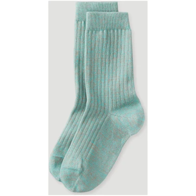 hessnatur Mouliné-Socken aus Bio-Baumwolle - grün - Größe 35-37