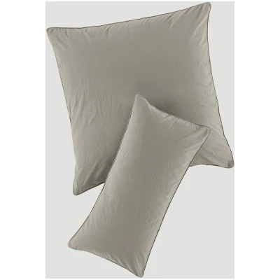 hessnatur Perkal Kissenbezug aus Bio-Baumwolle - beige - Größe 40x80 cm