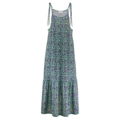 hessnatur Print Jersey Kleid Midi Relaxed aus reiner Bio-Baumwolle