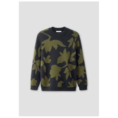 hessnatur Pullover Jacquard Regular aus reiner Bio-Baumwolle mit Bio-Merinowolle