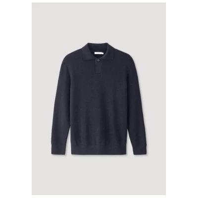 hessnatur Pullover Smart Polo aus reiner Bio-Baumwolle mit Schurwolle