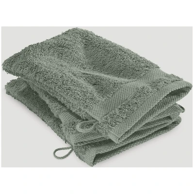 hessnatur Waschhandschuh im 3er-Pack aus Bio-Baumwolle - grün - Größe 15x20 cm