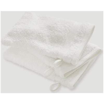 hessnatur Waschhandschuh im 3er-Pack aus Bio-Baumwolle - weiß - Größe 15x20 cm