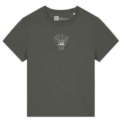 ilovemixtapes Lockeres Damen T-Shirt mit Sägeblattkaktus - aus 100% Bio-Baumwolle & handbedruckt